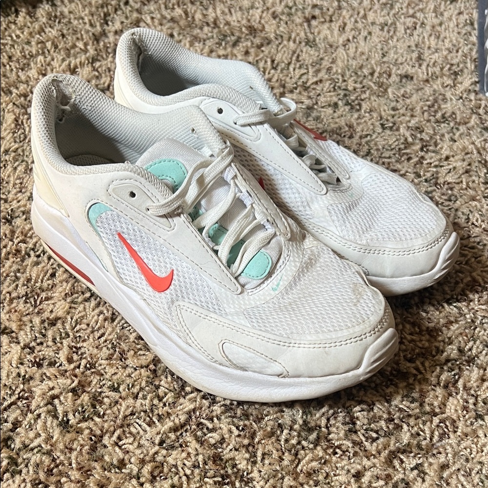 Nike White and Red Athletic Shoes